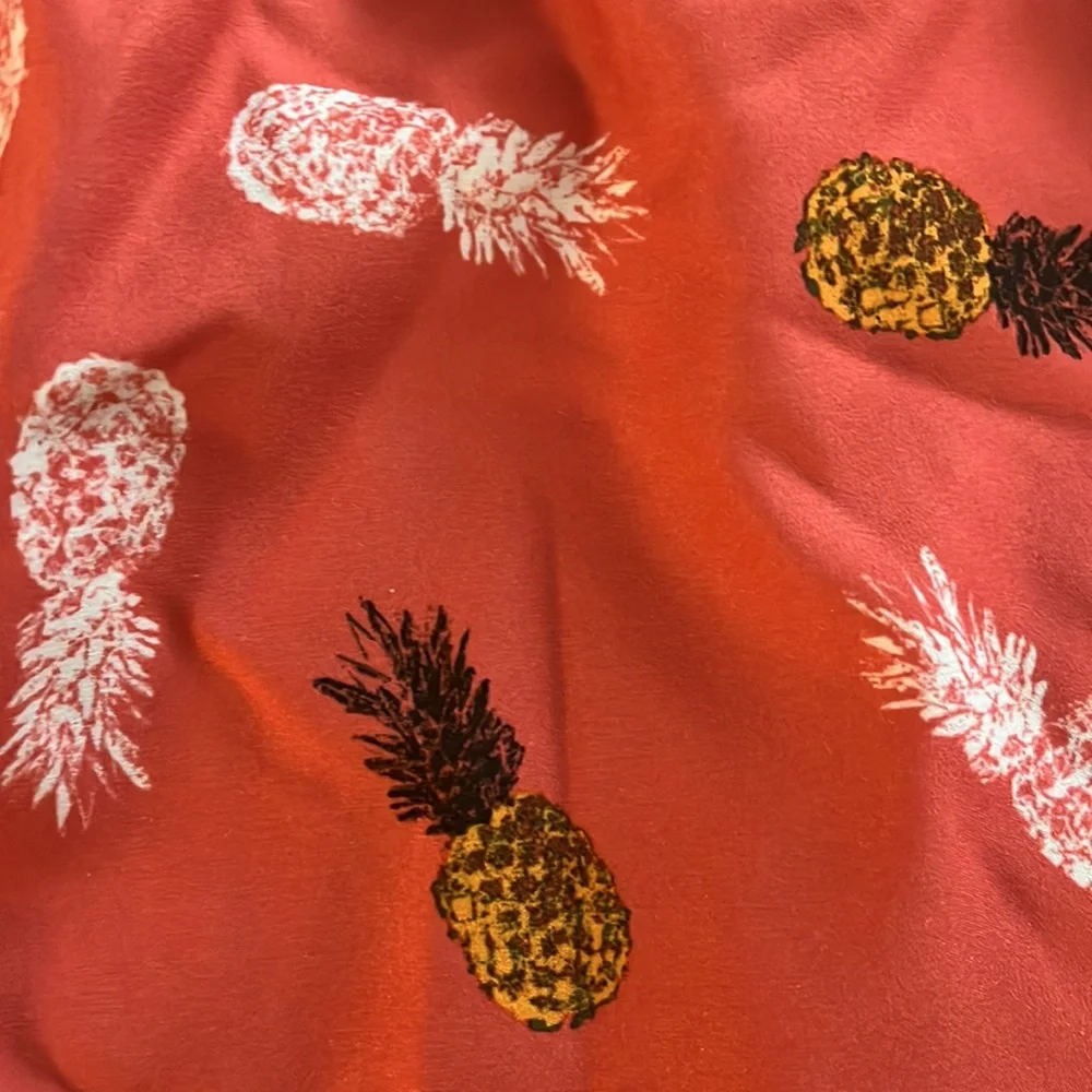 SOLD Lucky Brand Swim Trunks Mens Small Orange Saturday Stretch Pineapple - Picture 2 of 10